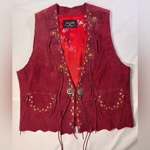Patricia Wolf Arapaho Vest with Spirit Shield Paint